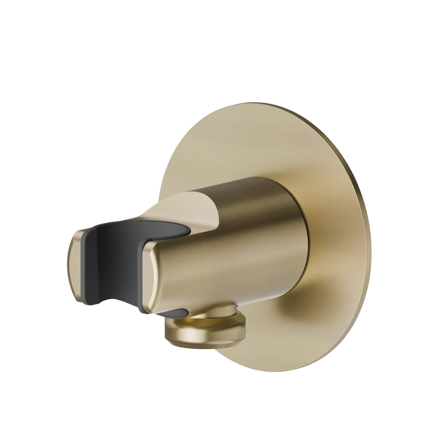 1/2” wall union with fixed shower holder - finish PVD Brushed Pale Gold