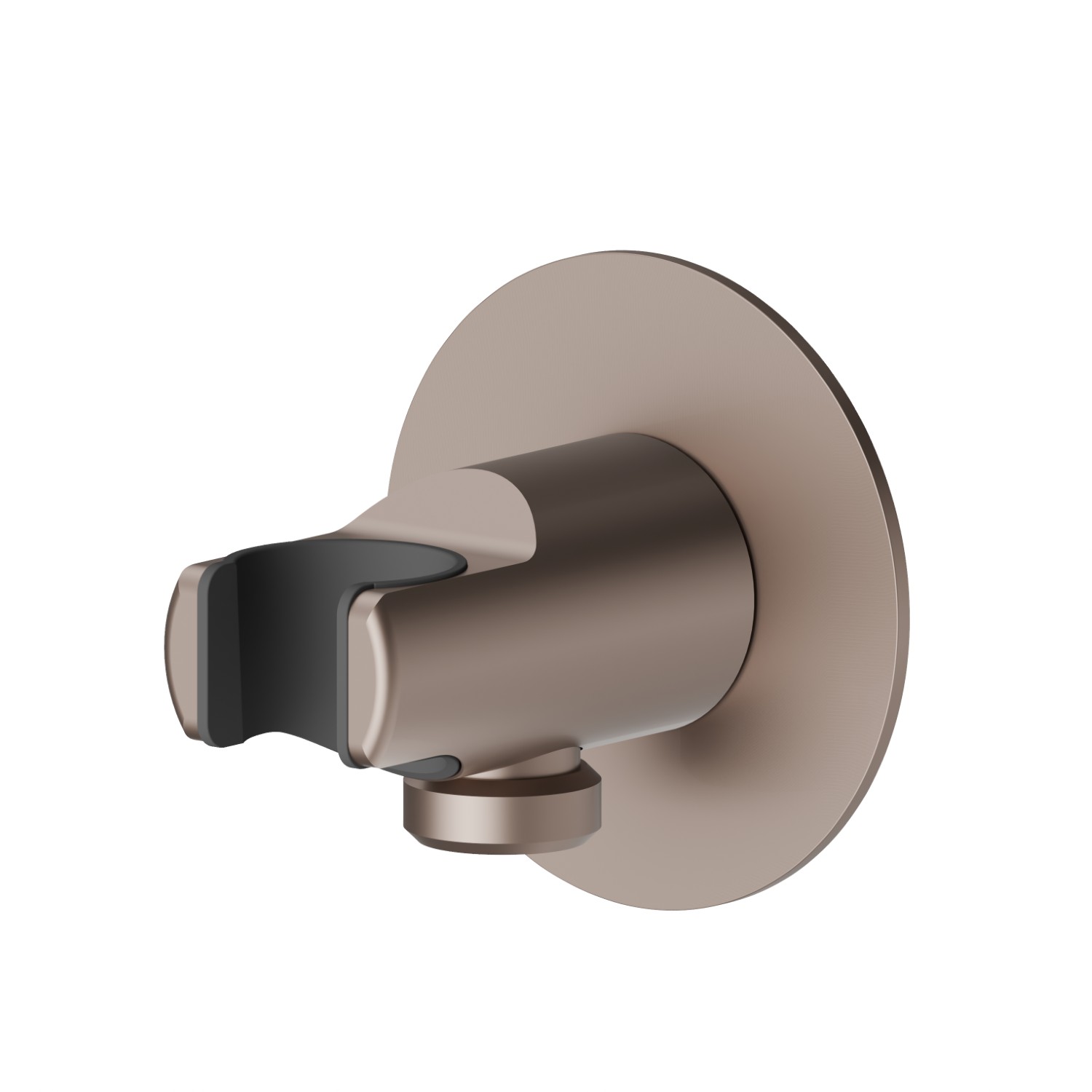 1/2” wall union with fixed shower holder - finish Copper Glossy