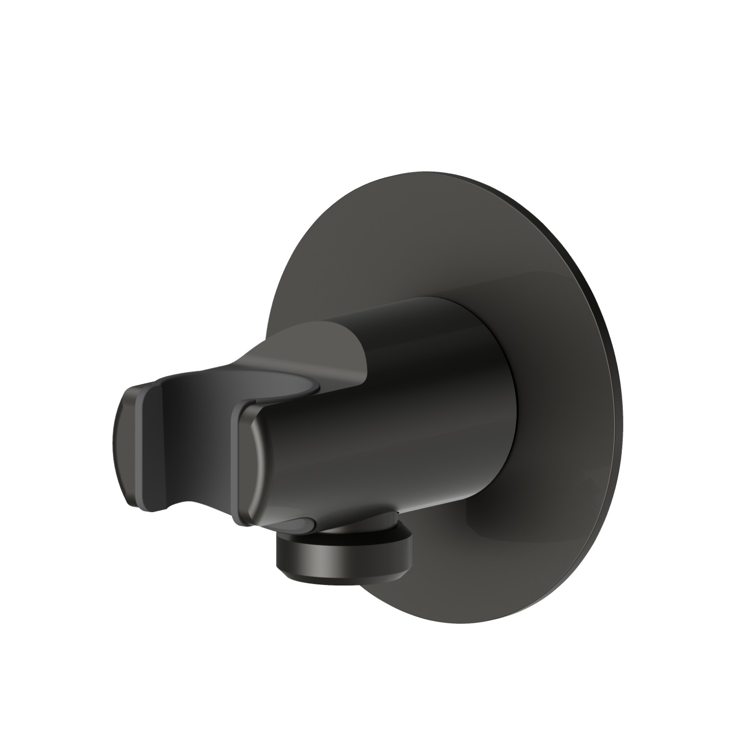 1/2” wall union with fixed shower holder - finish Carbon Satin