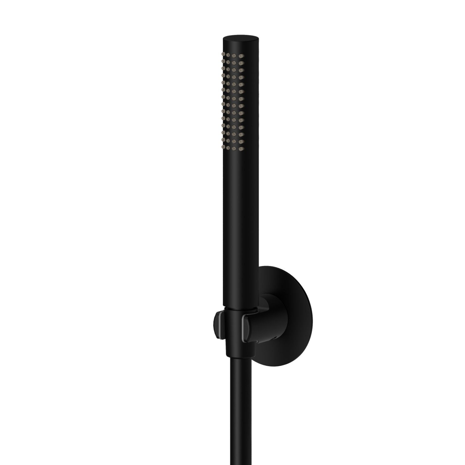 Complete shower set, with brass hand shower and flexible - finish Matt Black