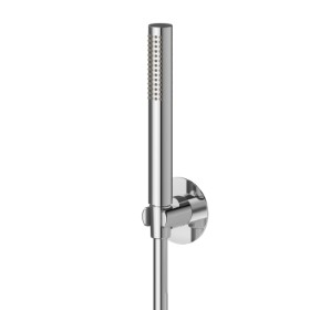 Complete shower set, with brass hand shower and flexible - finish Chrome