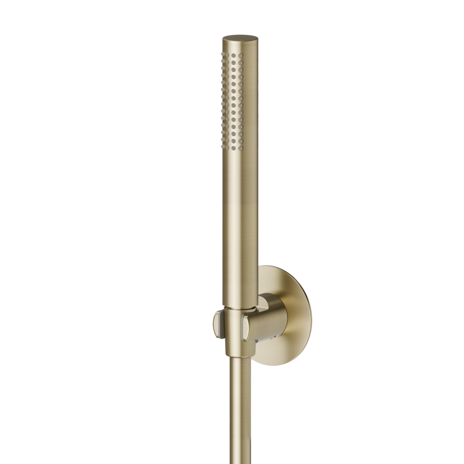 Duschset komplett mit Messing Handbrause und flexiblem Schlauch - oberfläche PVD  Pale Gold gebürstet