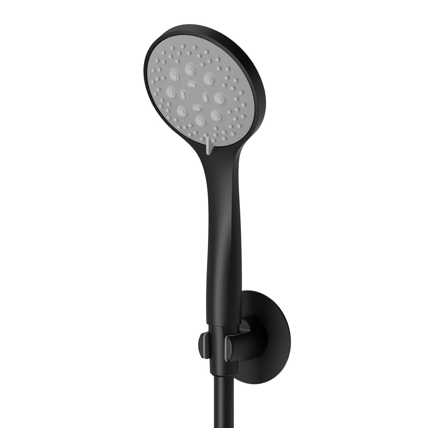 Set doccia completo di doccetta 3 getti in ABS e flessibile. - finitura Nero opaco