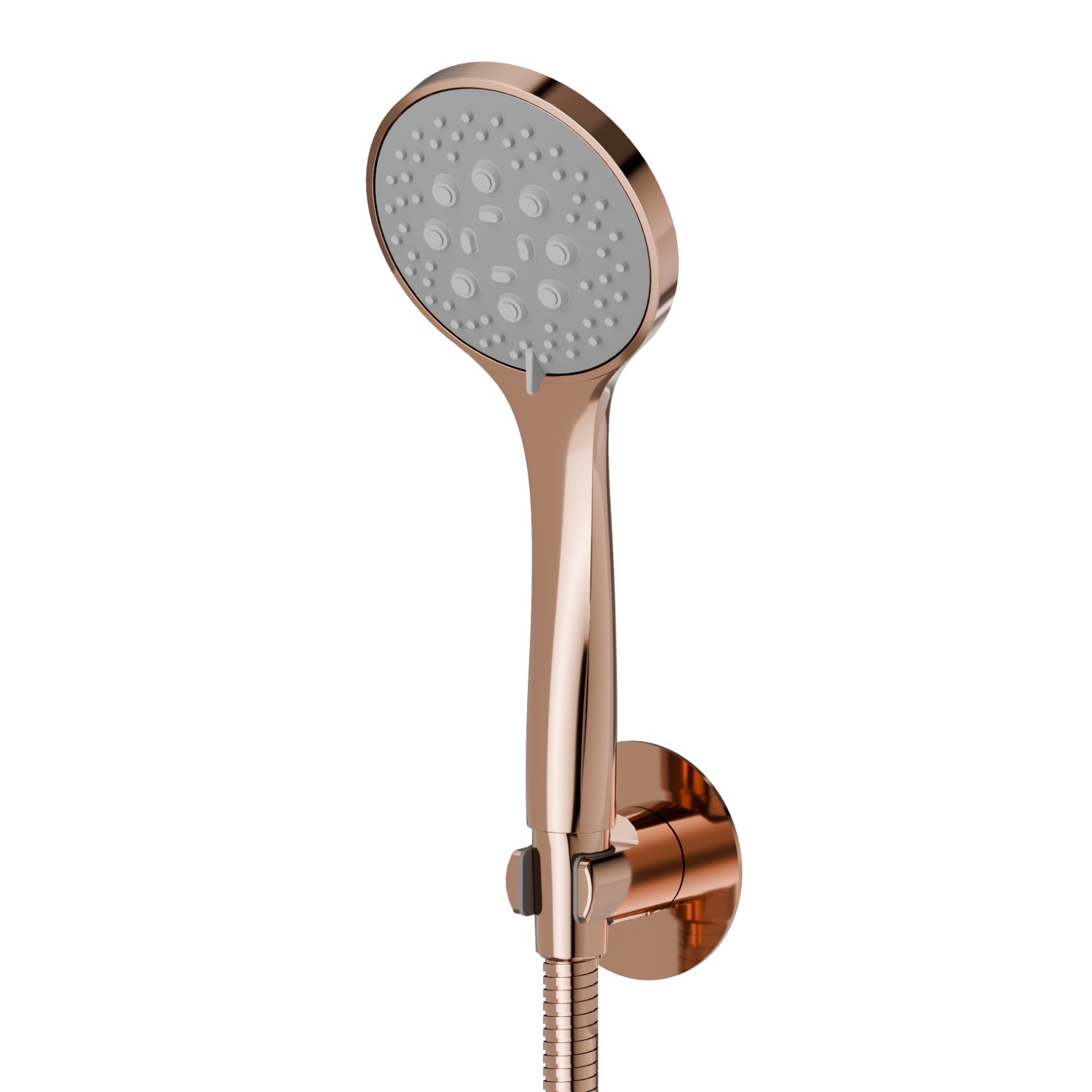 Complete shower set, with 3-jet ABS hand shower and flexible - finish PVD Copper Bronze