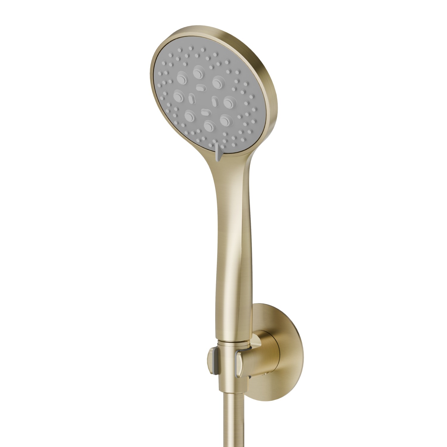 Complete shower set, with 3-jet ABS hand shower and flexible - finish PVD Brushed Pale Gold