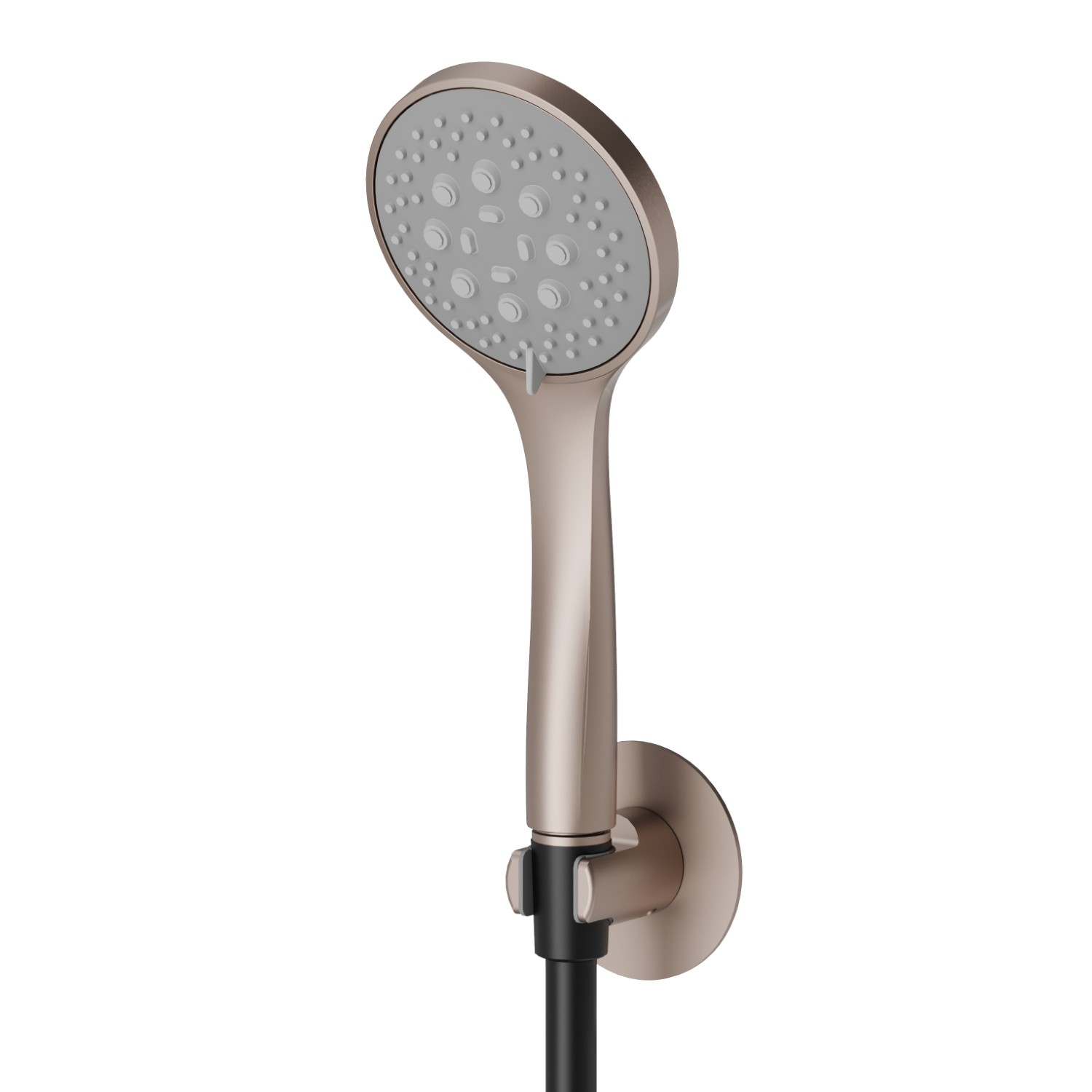 Duschset komplett mit 3-strahliger Handbrause aus ABS und flexiblem Schlauch - oberfläche Copper Glossy