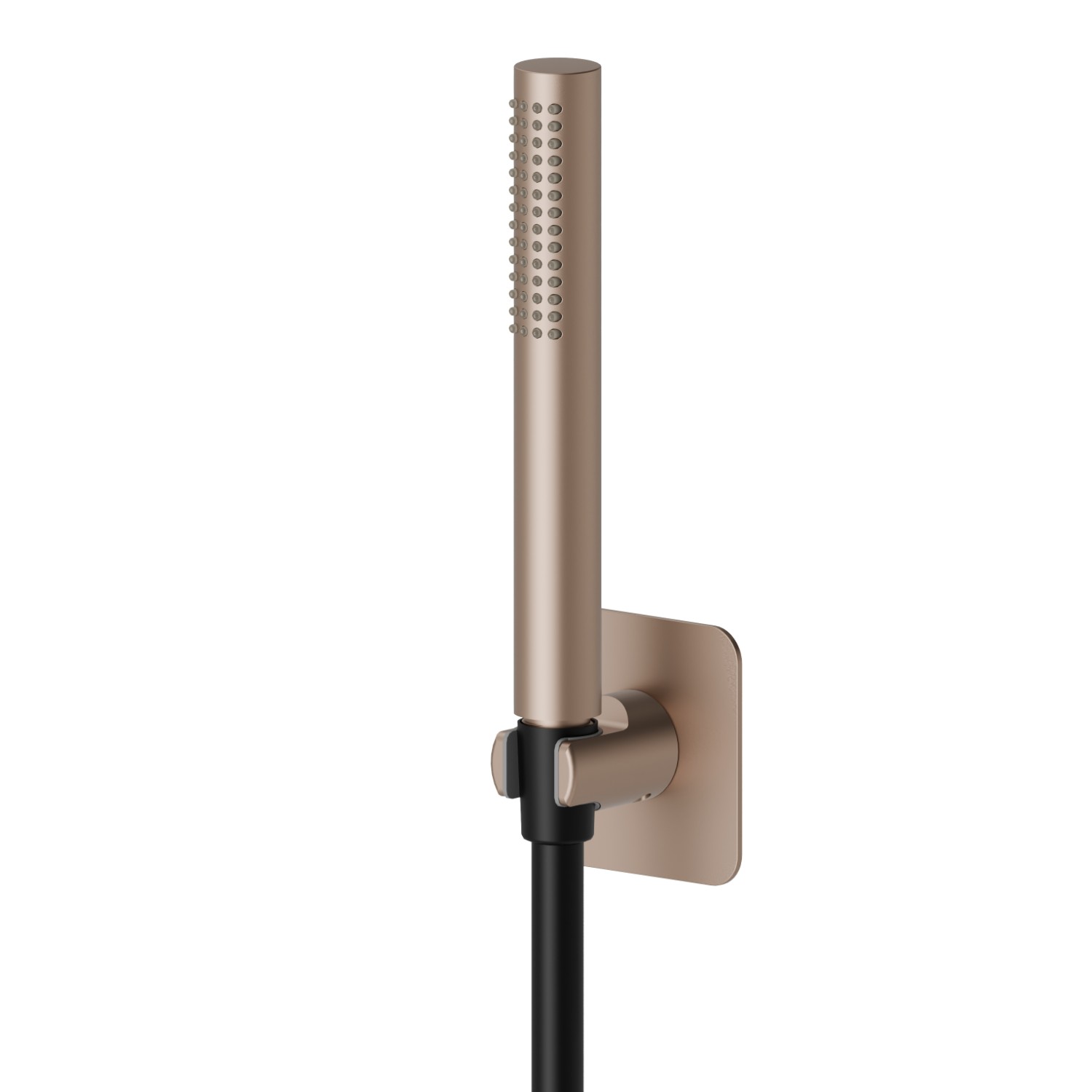 Complete shower set, with brass hand shower, flexible and shower holder - finish Copper Satin