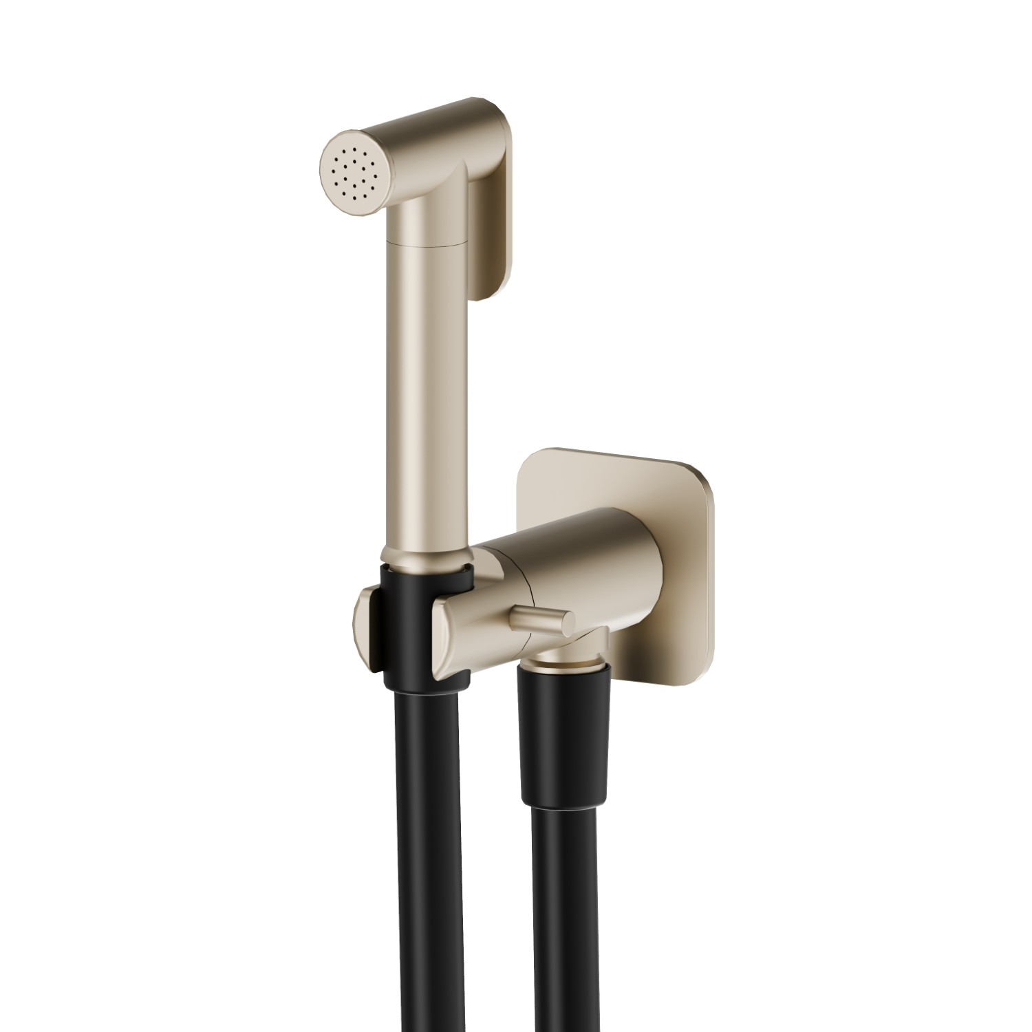 Douchette pour WC avec levier on/off, jet multifonction eau froide - finition Gold Satin