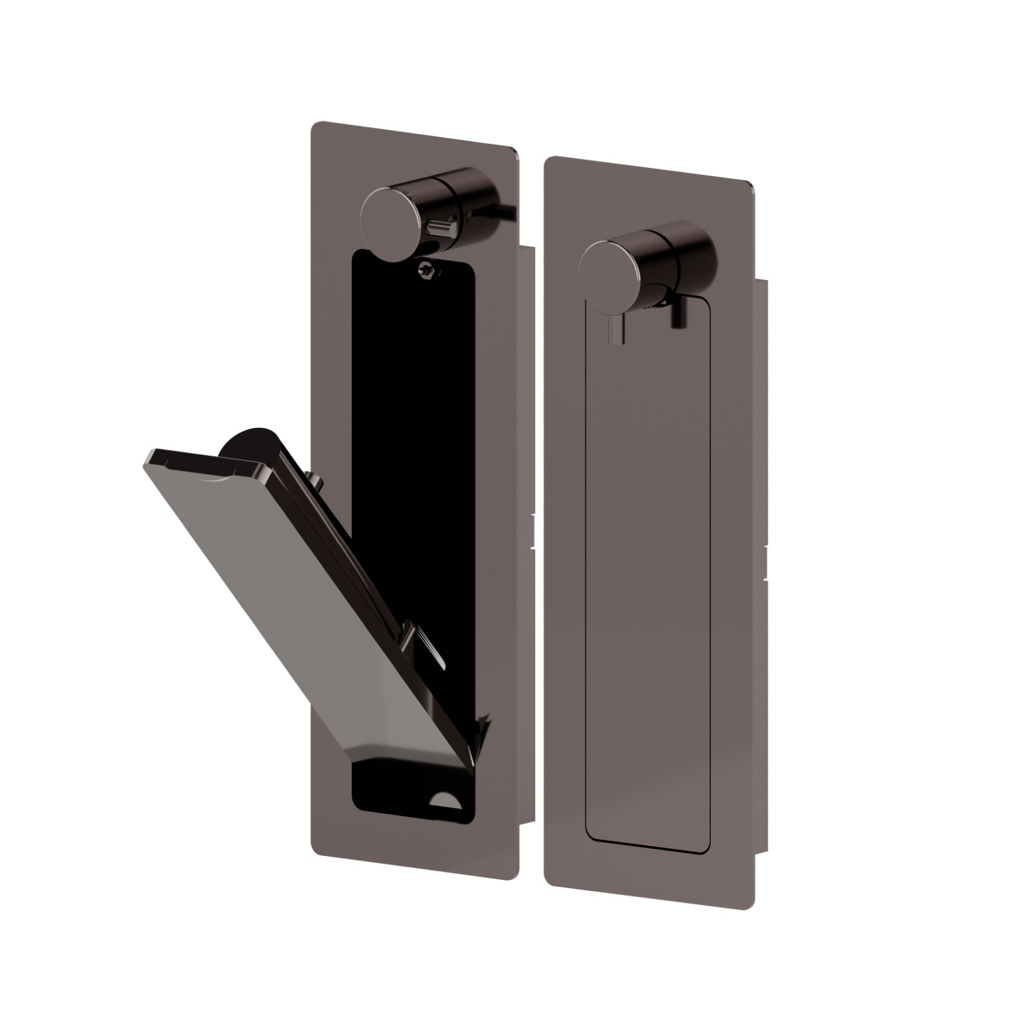 Shut off external part, with multi-functional water spray jet, on/off tap and optional
safety drain - finish PVD Gun Metal