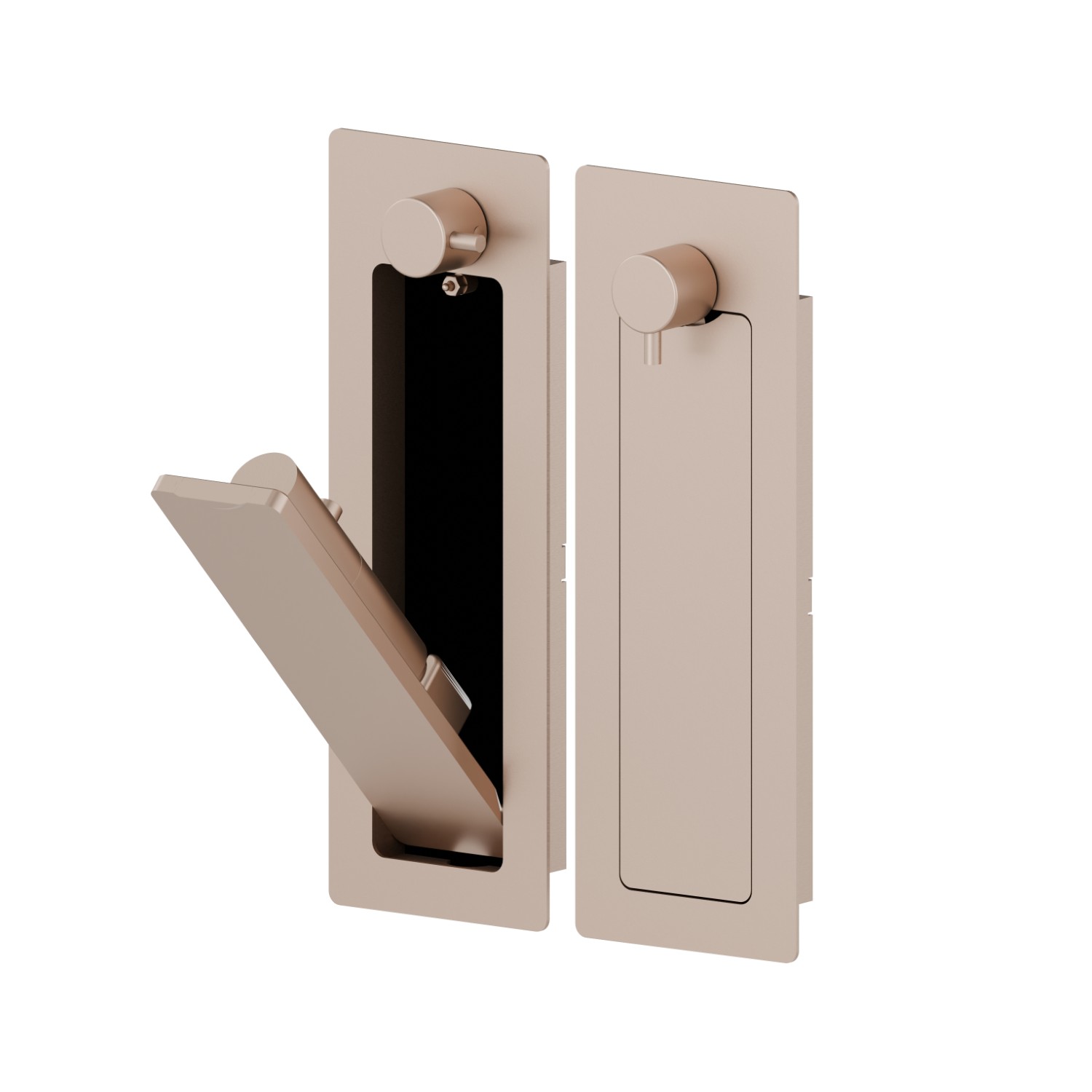 Shut off external part, with multi-functional water spray jet, on/off tap and optional
safety drain - finish Copper Satin