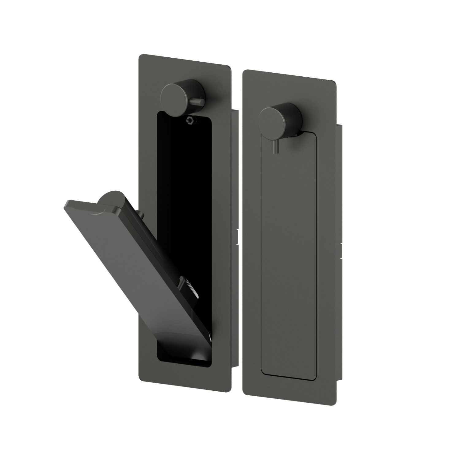 Shut off external part, with multi-functional water spray jet, on/off tap and optional
safety drain - finish Carbon Satin