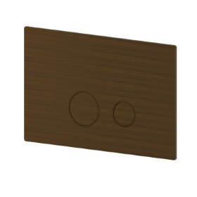 Toilet flush plate - finish Groove Bronze