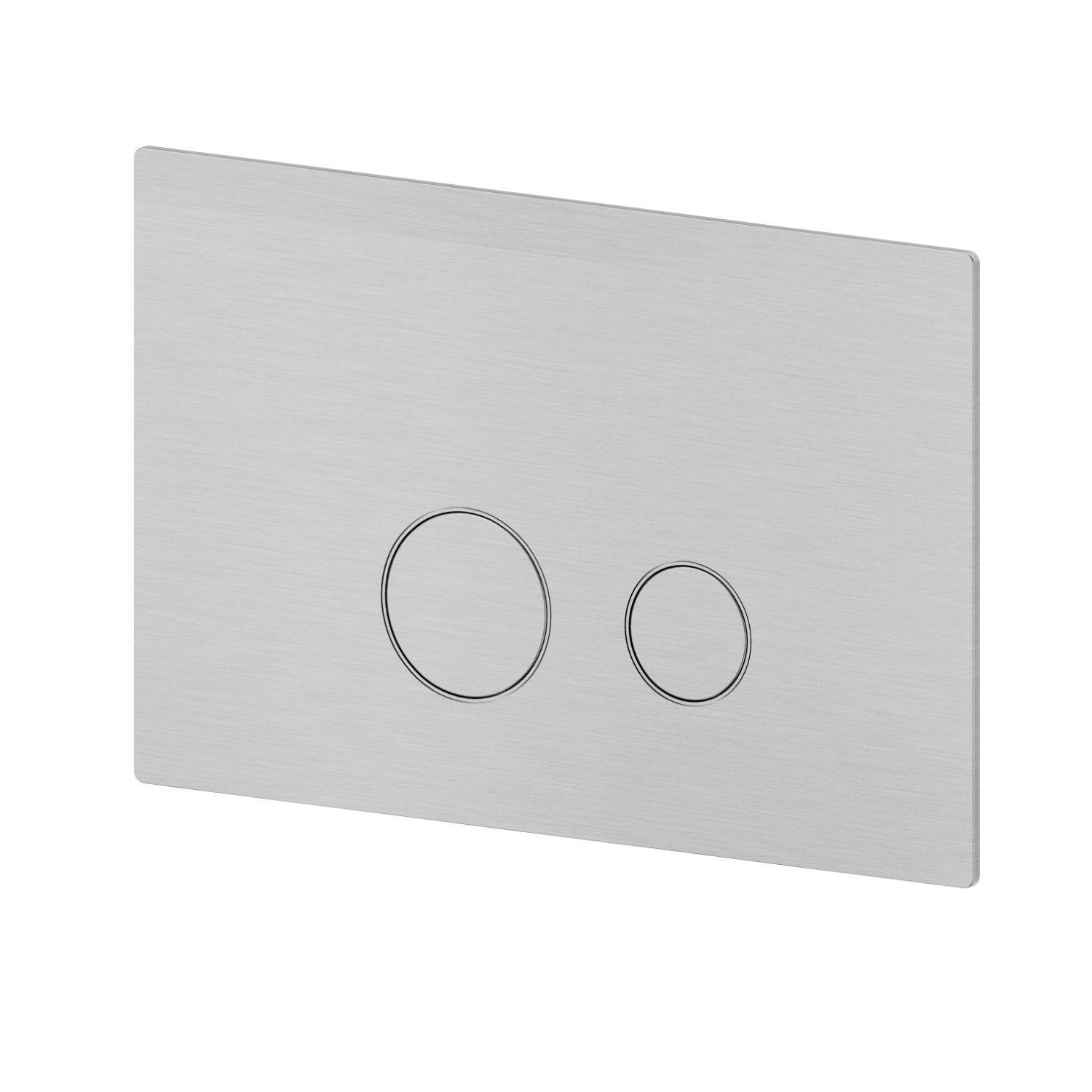 Toilet flush plate - finish PVD Brushed steel