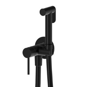 Single lever mixer, hot and cold water, for personal hygiene and toilet - finish Matt Black