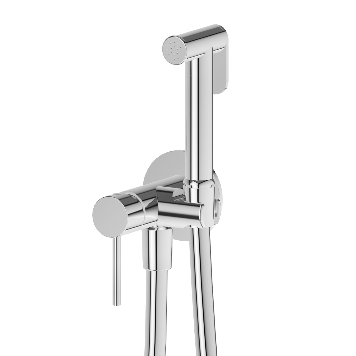 Single lever mixer, hot and cold water, for personal hygiene and toilet - finish Chrome