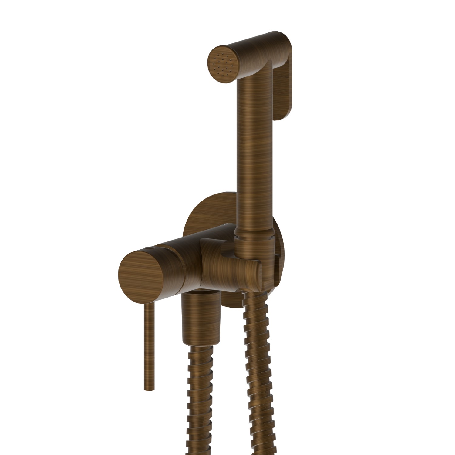 Einhebelmischer, warmes und kaltes wasser, für die intimhygiene und toilette - oberfläche Groove Bronze