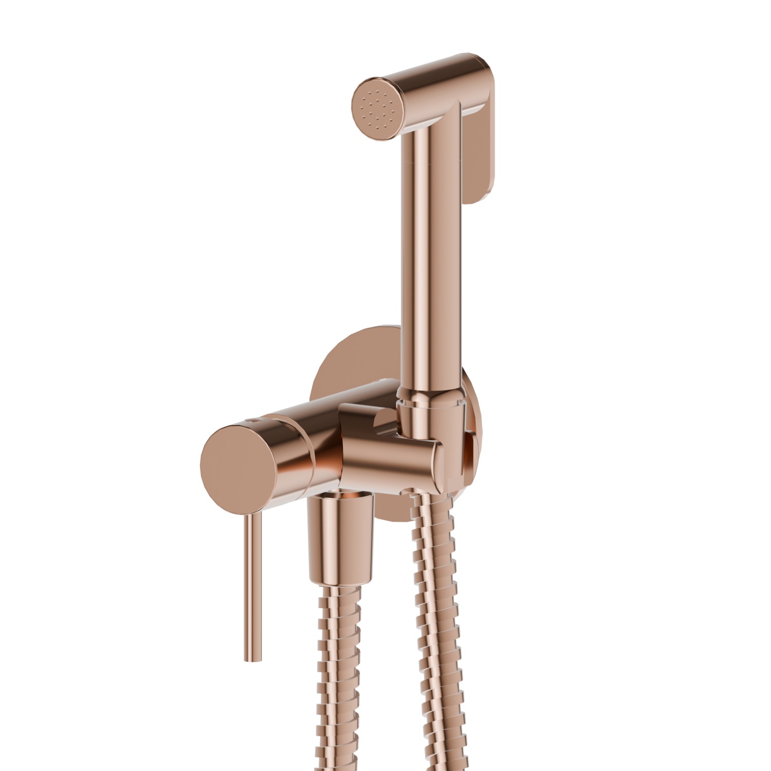 Single lever mixer, hot and cold water, for personal hygiene and toilet - finish PVD Copper Bronze
