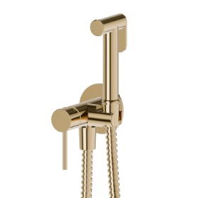 Single lever mixer, hot and cold water, for personal hygiene and toilet - finish PVD Glossy Gold