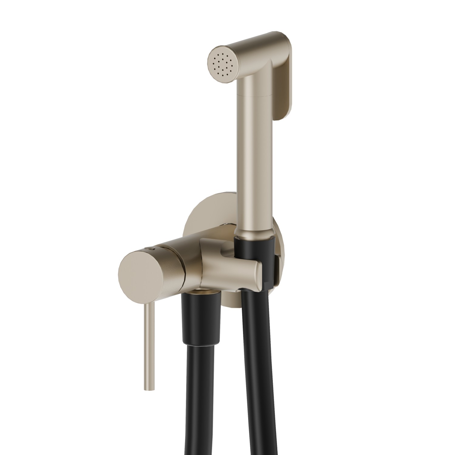 Single lever mixer, hot and cold water, for personal hygiene and toilet - finish Gold Satin