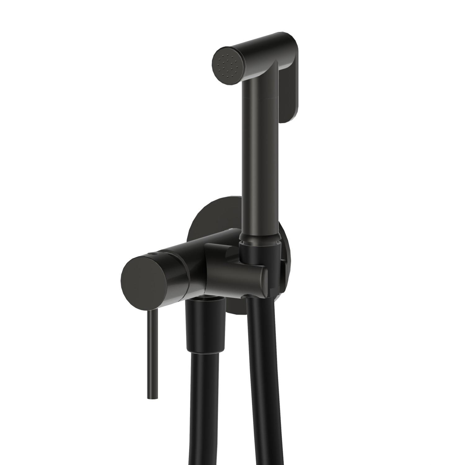 Single lever mixer, hot and cold water, for personal hygiene and toilet - finish Carbon Satin