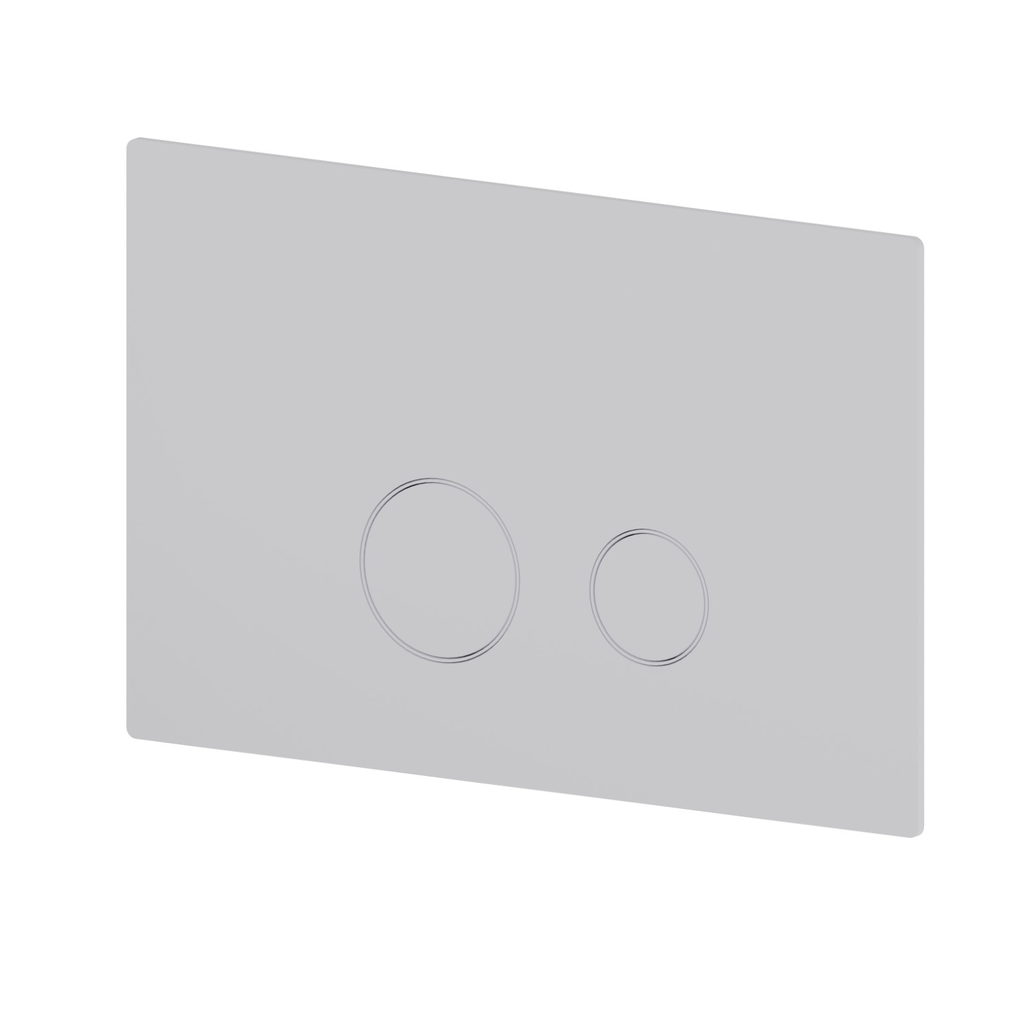 Toilet flush plate - finish Matt White