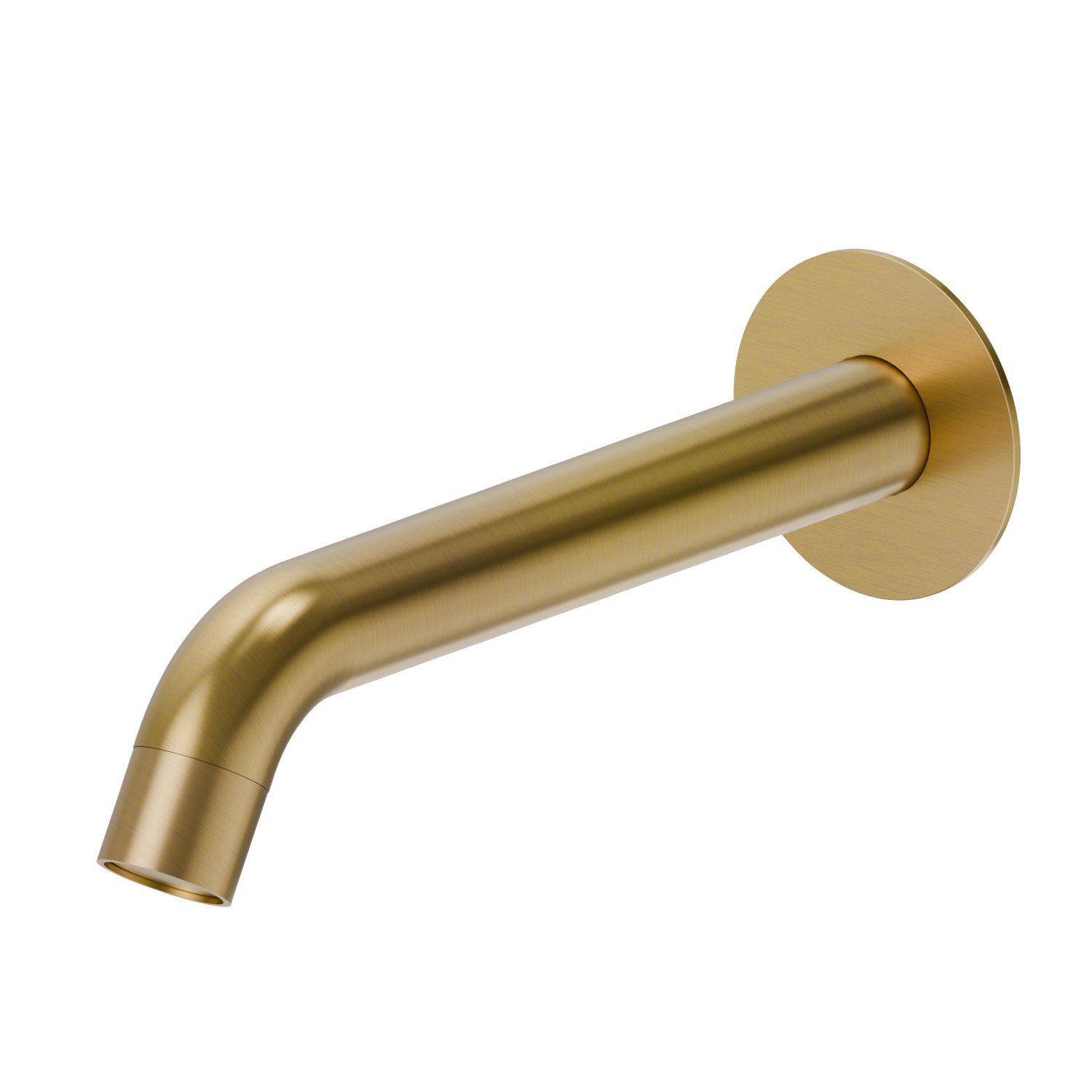 Bec mural pour groupe de bain, avec connexion 3/4” - finition PVD Brushed Gold