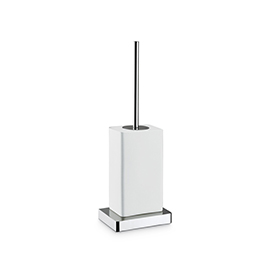 Free standing toilet brush holder with brush