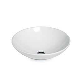 Round ceramic lay on washbasin