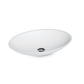 Cristalplant® or Mineralmarmo® oval lay on washbasin