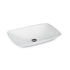 Mineralmarmo® rectangular lay on washbasin