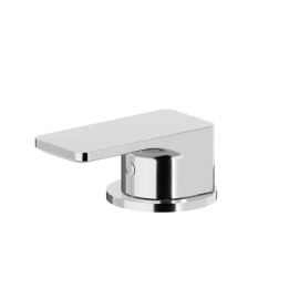 Single lever deck-mounted washbasin control