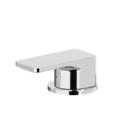 Single lever deck-mounted washbasin control.