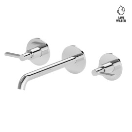 3-hole wall-mounte wash basin group, without pop-up waste set.