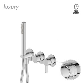 complete concealed shower group, with shower set and 2 ways out diverter.