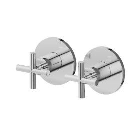 Complete concealed shower group with 1/2" IN and OUT connections.