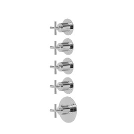 4 ways out concealed thermostatic multifunction selectors