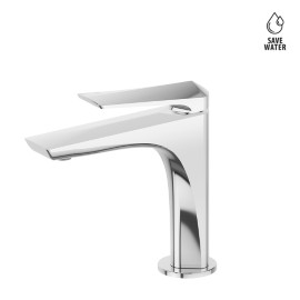Single-lever basin mixer without pop-up waste set