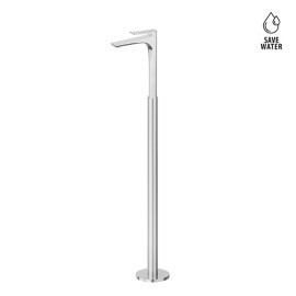 Single lever basin mixer with floor pillar union
