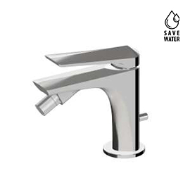 Single-lever bidet mixer with 1”1/4 pop-up waste set