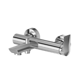 Single lever exposed bath mixer with automatic diverter