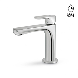 Single-lever basin mixer without pop-up waste set