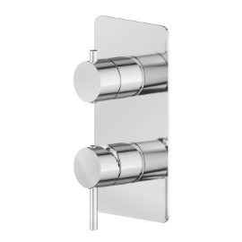 Single lever concealed mixer with two ways out mechanical diverter