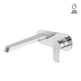 Single lever wall mixer group, without pop-up waste set.