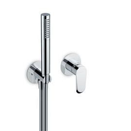 Shower group consisting of: concealed single lever bath mixer with shower set.