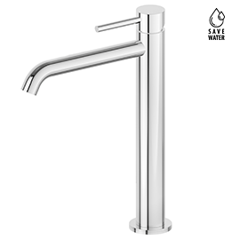 Single lever basin mixer for above counter basin