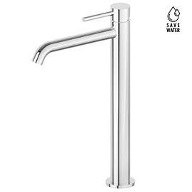 Single lever basin mixer for above counter basin.