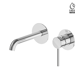 Single lever wall mixer group