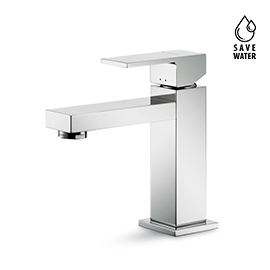 Single-lever basin mixer without pop-up waste set