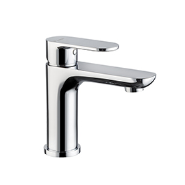 Single-lever basin mixer without pop-up waste set