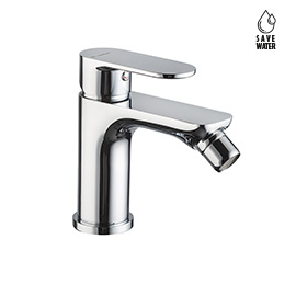 Single-lever bidet mixer without pop-up waste set